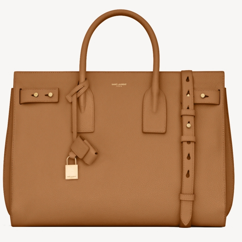 Saint Laurent Sac de Jour - Medium in Supple Grained Leather (Cinnamon)